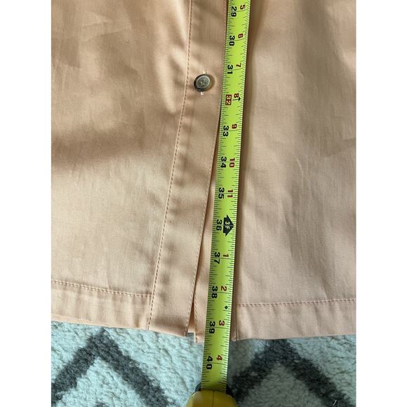 ALEX MARIE Peach Button Front Sleeveless Belted Shirt Sheath Dress Sz 8 NWT - Picture 9 of 9